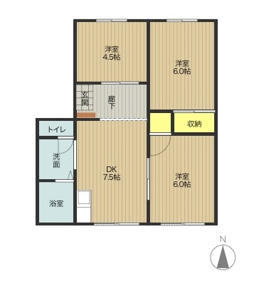 アンダンテ福井　Ａの間取り