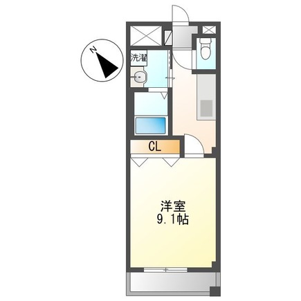 貝塚市窪田のマンションの間取り