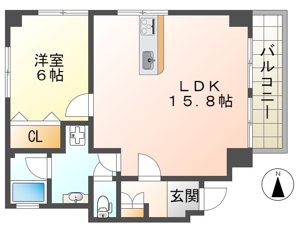 NOBSON霞ヶ丘の間取り