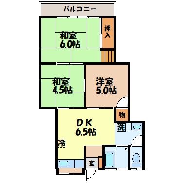 橋田アパート_間取り_0