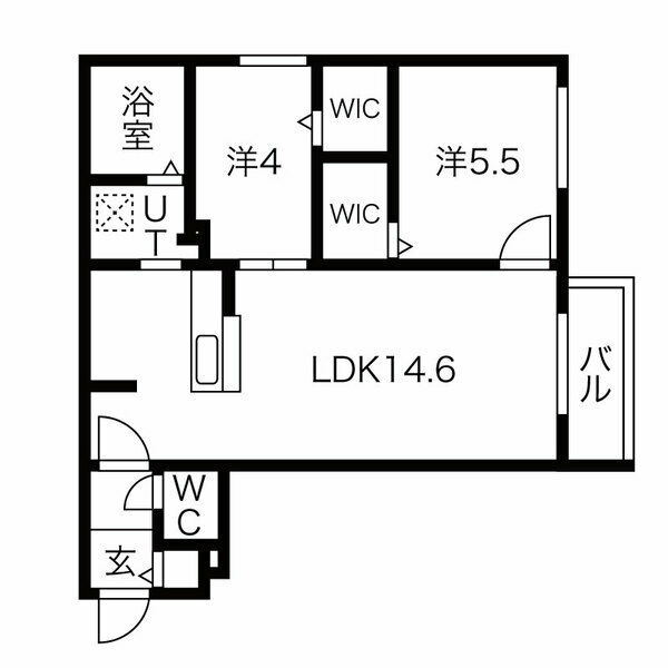 ブランシャールAS北16条Sの間取り