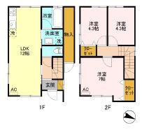 上越市下門前のアパートの間取り