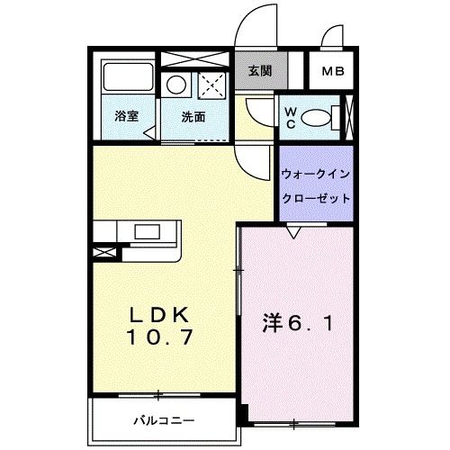 函館市時任町のマンションの間取り