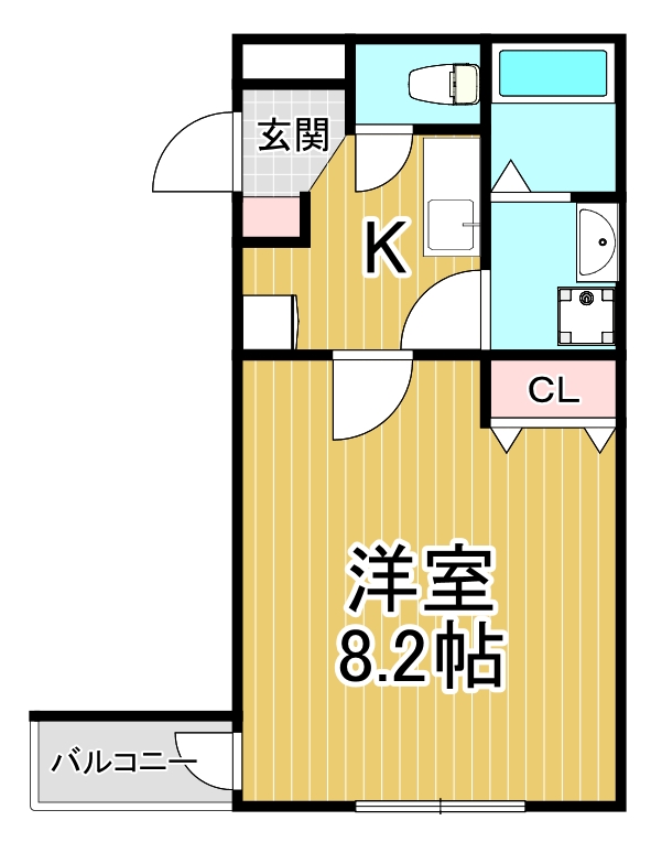 西宮市甲子園七番町のマンションの間取り