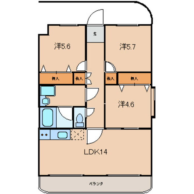 【青葉ハイツ３の間取り】