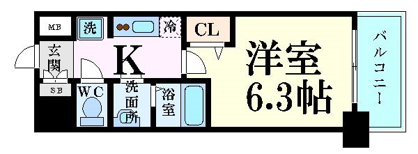 プレサンス新大阪イオリアの間取り