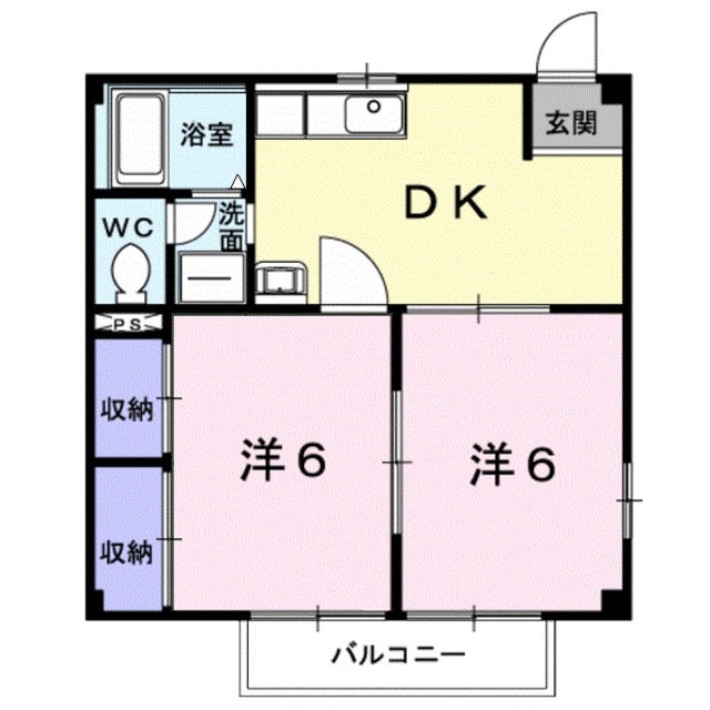 海南市下津町上のアパートの間取り