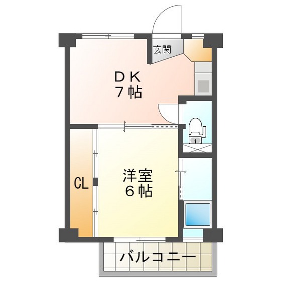 ビレッジハウス坂部ケ丘２号棟の間取り