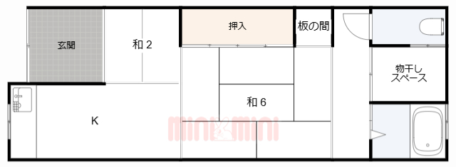 杭瀬南新町２丁目貸家の間取り