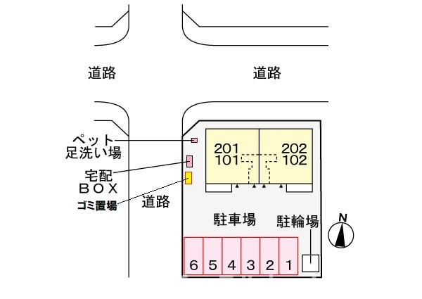 【メルヴェーユ　Vの駐車場】