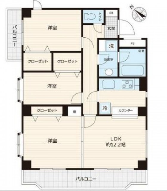 大田区上池台のマンションの間取り