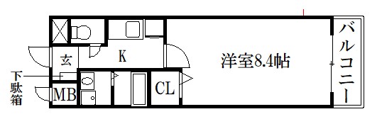 京都市右京区花園伊町のマンションの間取り