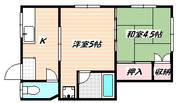 船橋市西船のアパートの間取り