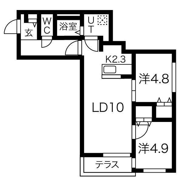 ラ・コーザＮ１０の間取り