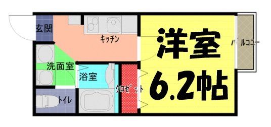 春日部市大場のアパートの間取り