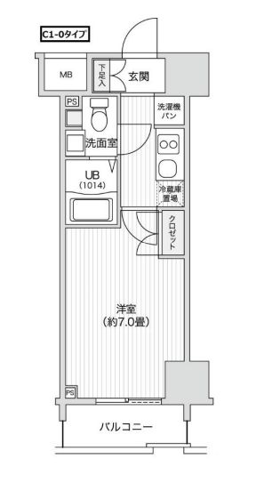 渋谷区笹塚のマンションの間取り