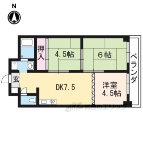 シャトー高野の間取り