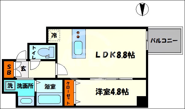 プレサンス北浜レガーロの間取り