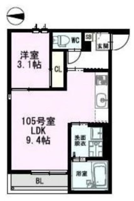 流山市平和台のアパートの間取り