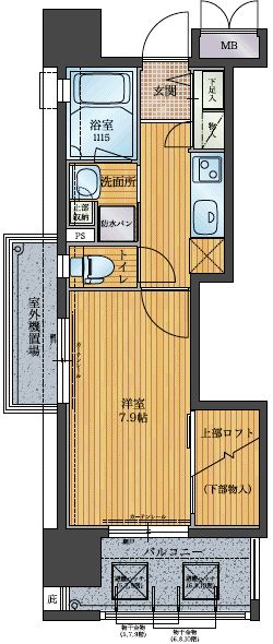 【福岡市博多区古門戸町のマンションの間取り】