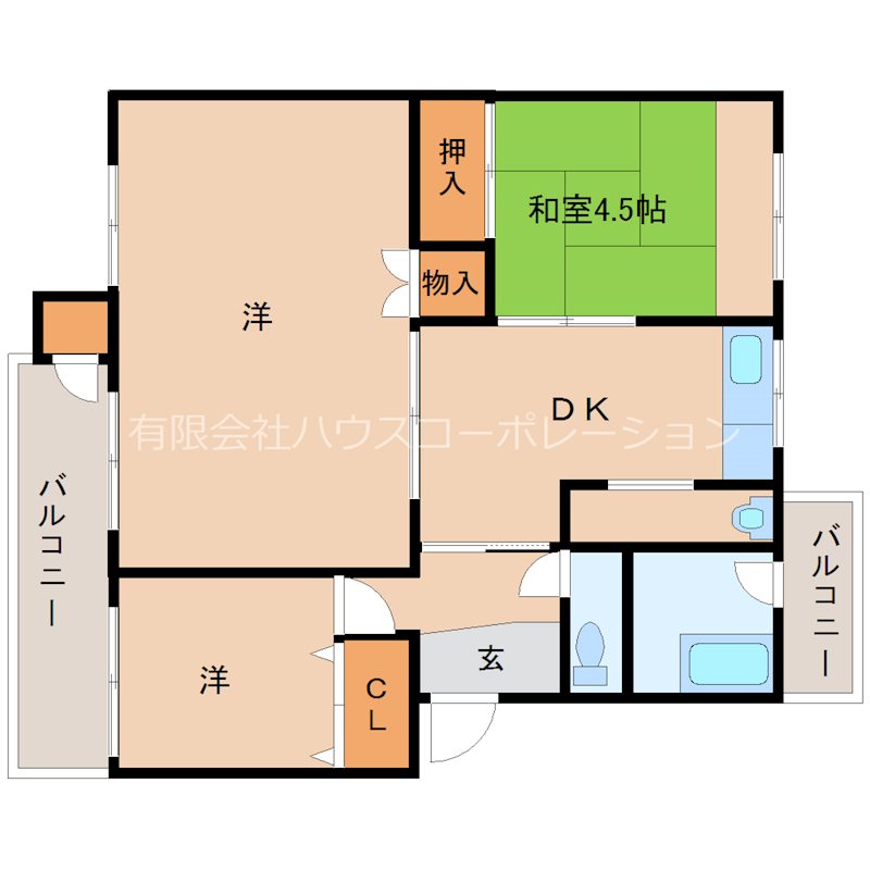 杭瀬団地22号棟の間取り