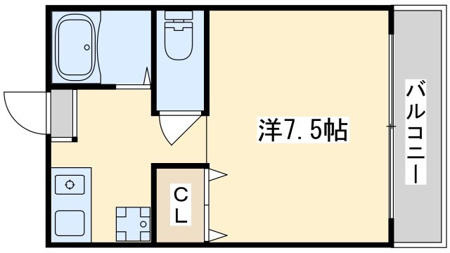 高槻市野見町のマンションの間取り