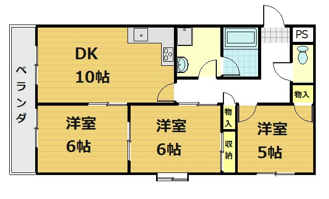 第39長栄リビエール宇治の間取り