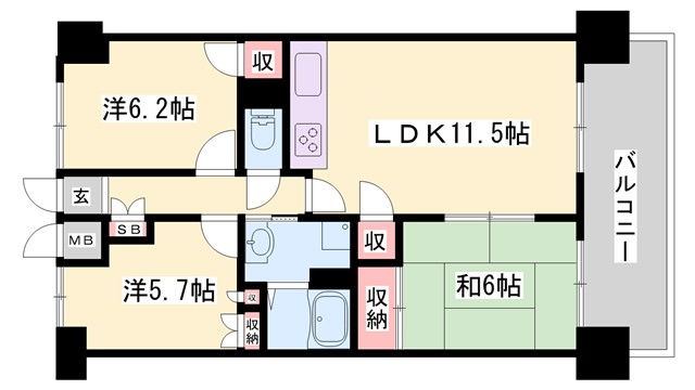 ファーレ姫路の間取り