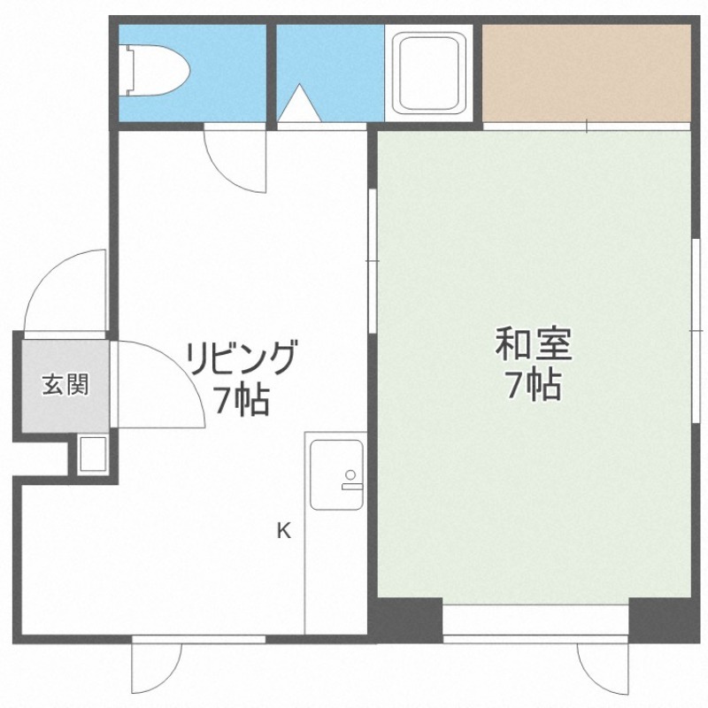 札幌市北区北二十四条西のアパートの間取り