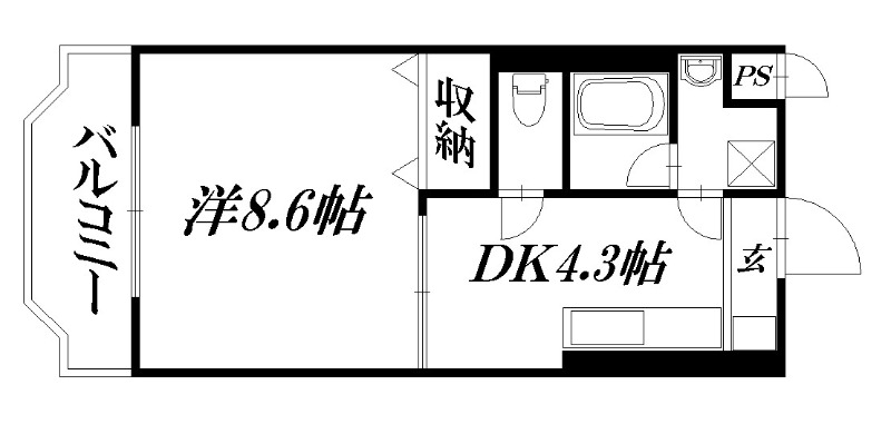 浜松市浜名区本沢合のマンションの間取り