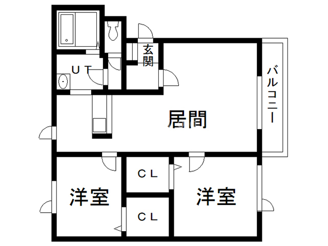 函館市戸倉町のマンションの間取り