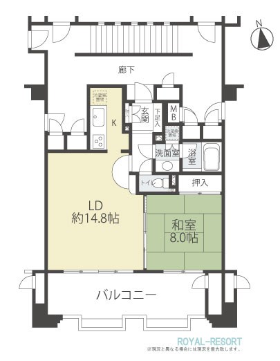 旧軽井沢三笠ハウスの間取り