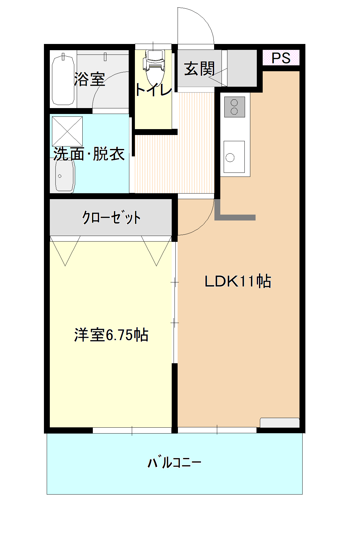 プランドール北原の間取り