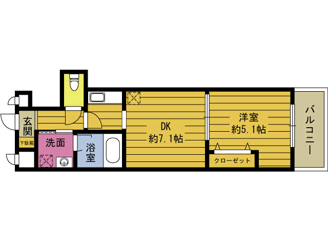 レスコ碩田の間取り