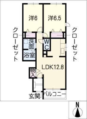 【ロアンジュ　Ｂの間取り】