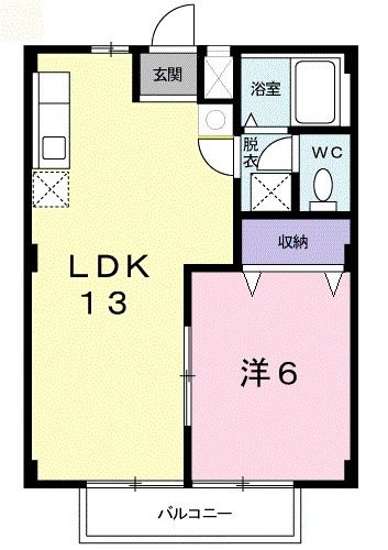 仙台市太白区鈎取のアパートの間取り