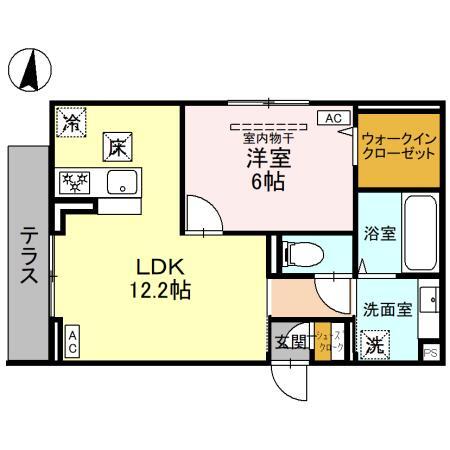 Ｄアヴァンス千間台東　Ａ棟の間取り
