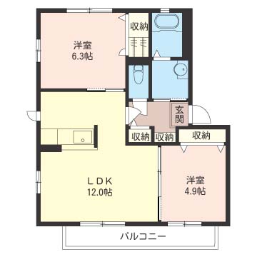 グランメール弐番館の間取り