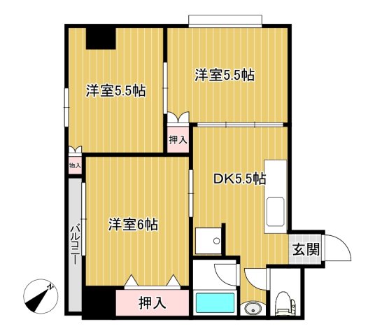 協陽ハイツの間取り写真