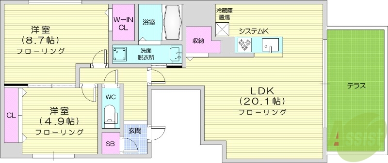 S-RESIDENCE大通公園admirioの間取り写真