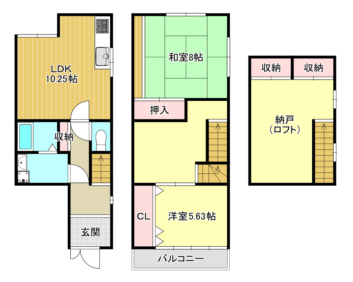 泉南市岡田5丁目戸建の間取り写真