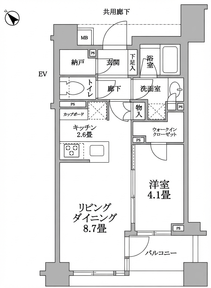 Brillia武蔵小山idの間取り写真