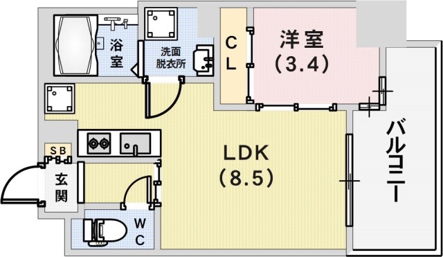 SDグランツ神戸水木通の間取り写真