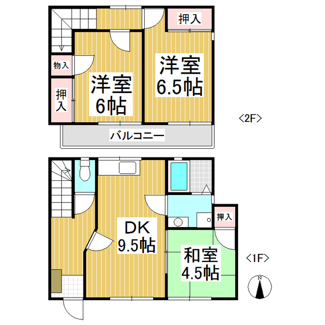 青木タウンハウス A棟の間取り写真