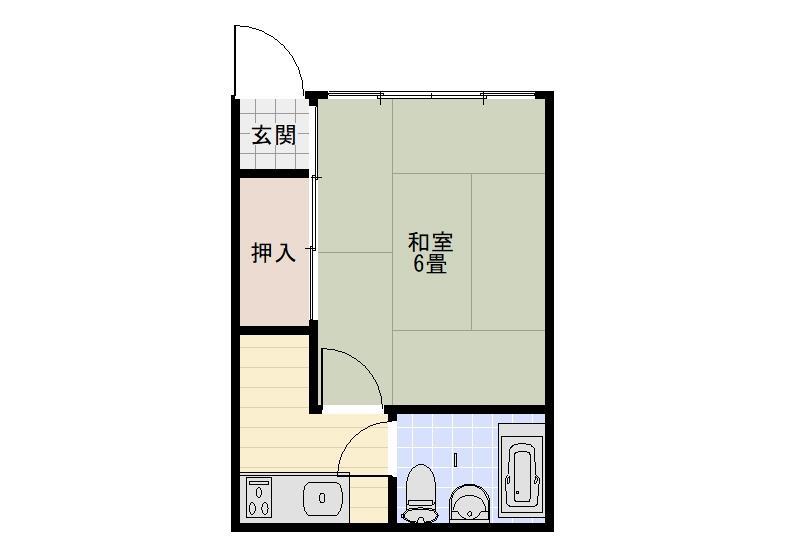 西津田ハイツＡ棟の間取り