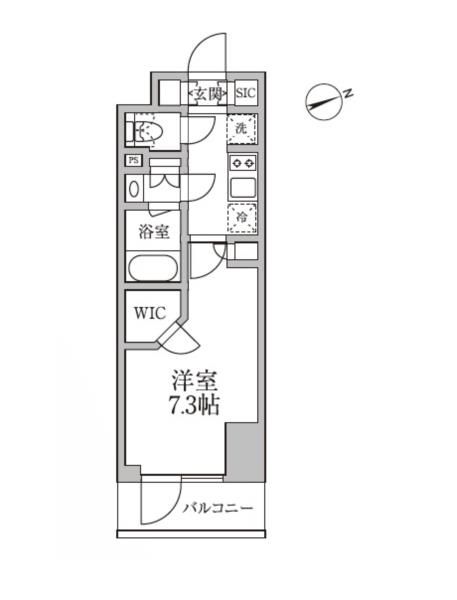 台東区小島のマンションの間取り