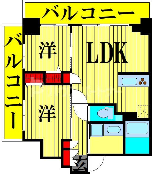 ドゥーエ東十条の間取り