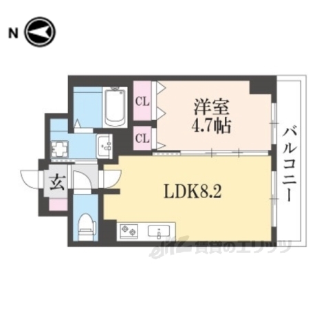 サンクチュアリ山科三条の間取り