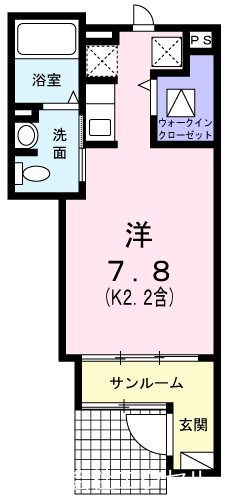 青梅市新町のアパートの間取り