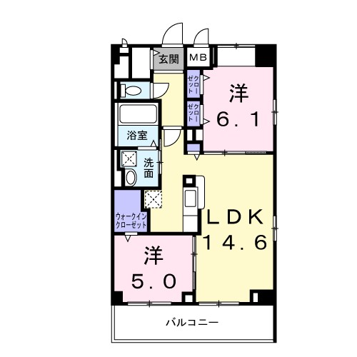 姫路市阿保のマンションの間取り